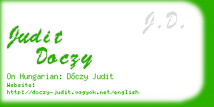 judit doczy business card